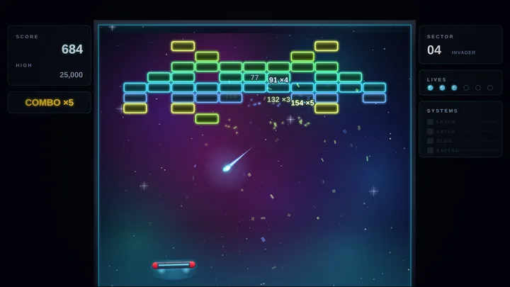 NEONOID gameplay